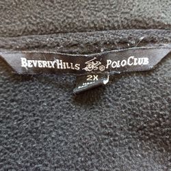 Beverly Hills Polo Club Men's Jacket 2 XL Fleece Full Zipper 4 Zip Pockets Black Thumbnail