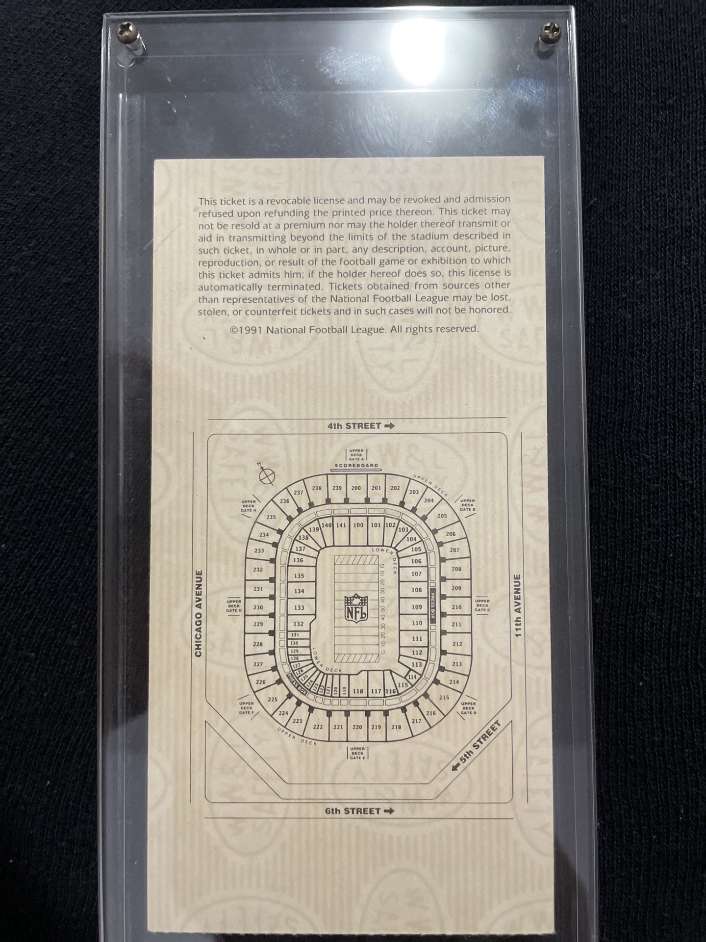Super Bowl XXVI Ticket And Seat Cushion