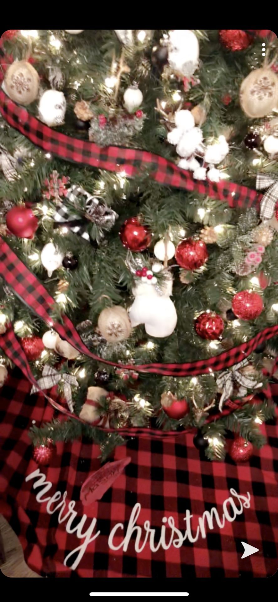 Modern buffalo plaid Christmas package