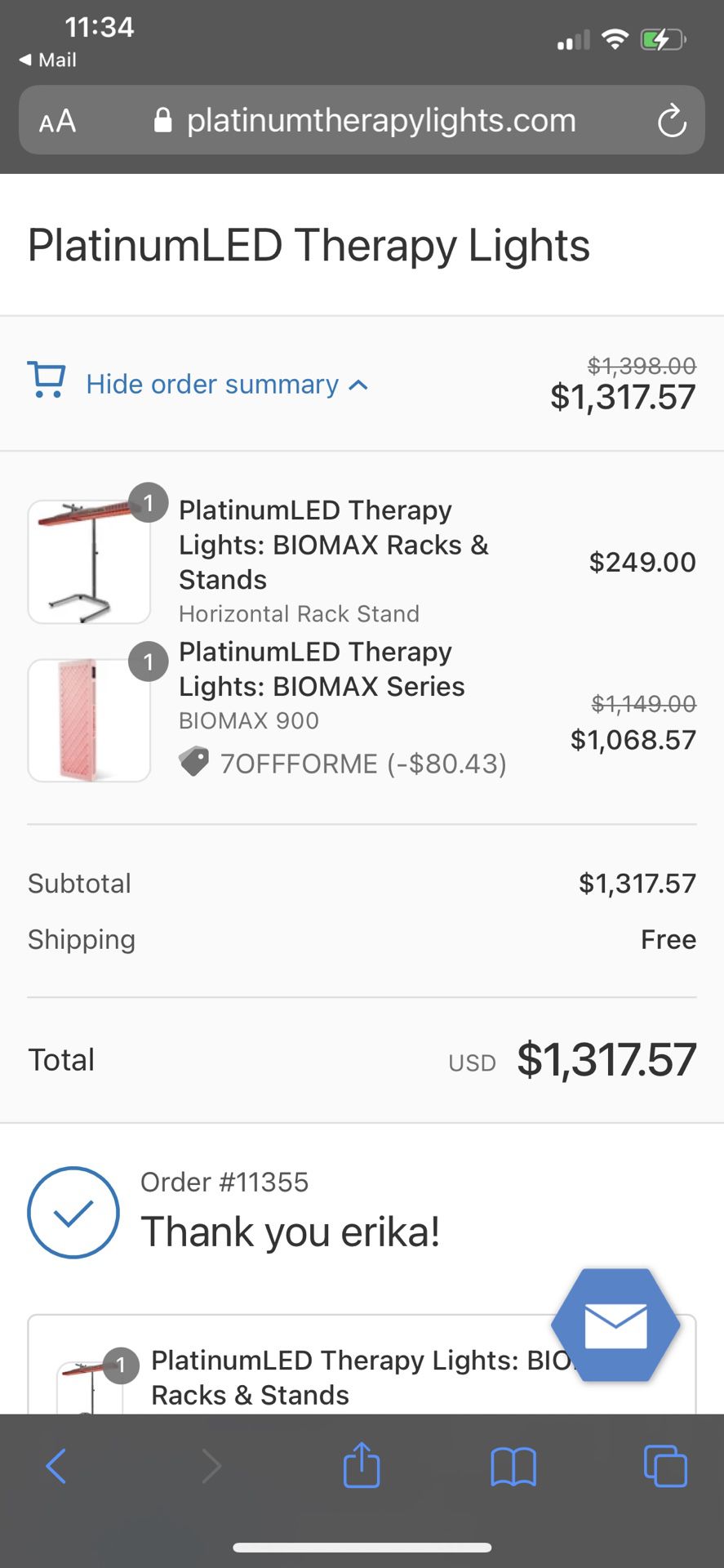 PlatinumLED Therapy Lights: BIOMAX Series $800