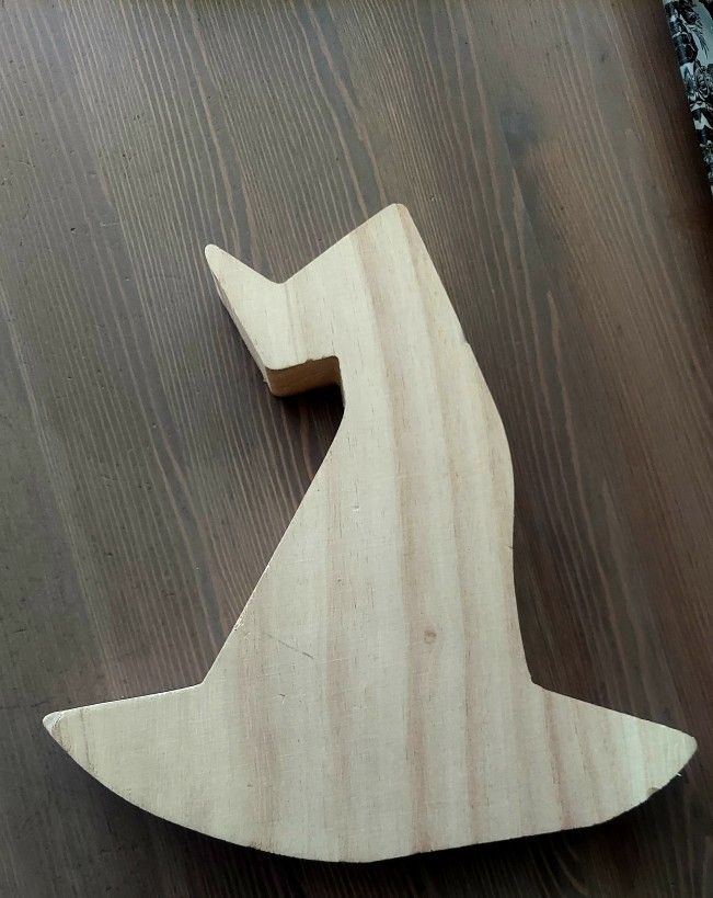 Witch Halloween Hat Wood Crafts