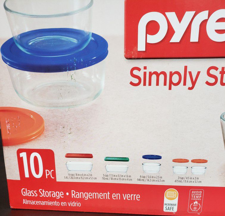 Pyrex Simply Store 10pcs Set New In Box $25