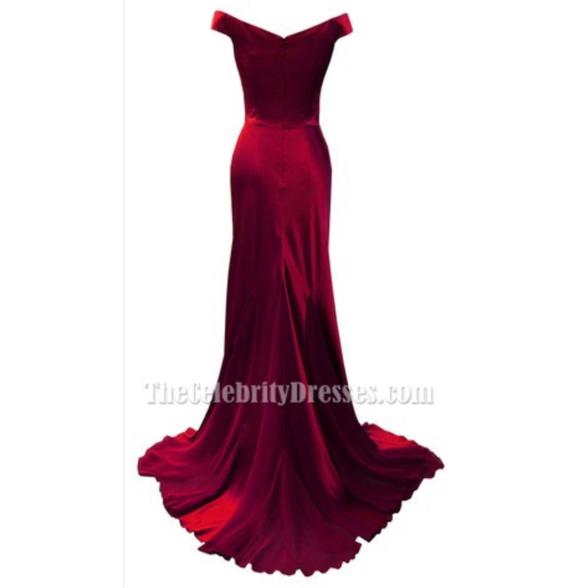 Elegant Red Off-the-shoulder Prom Dress Evening Formal Dresses