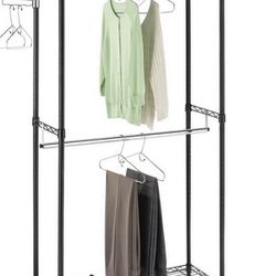Clothes rack organizer garment rack shelving unit hanging adjustable hanger home closets shelf organizer Thumbnail