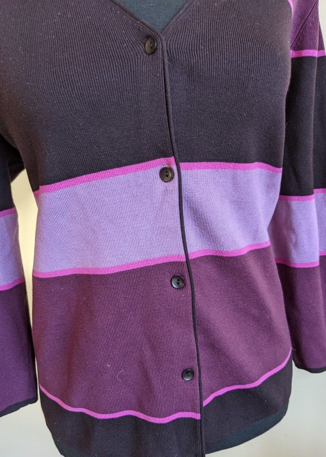 Grace Women's Button Up Long Sleeved Multi Color Cardigan Size XL