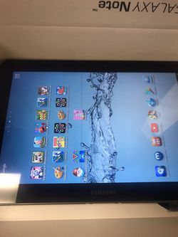 Samsung galaxy tablet 10.1 with charger small red line in screen Thumbnail