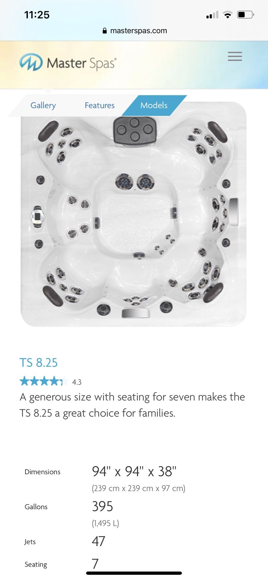 Master Spas Twilight Series TS 8.25