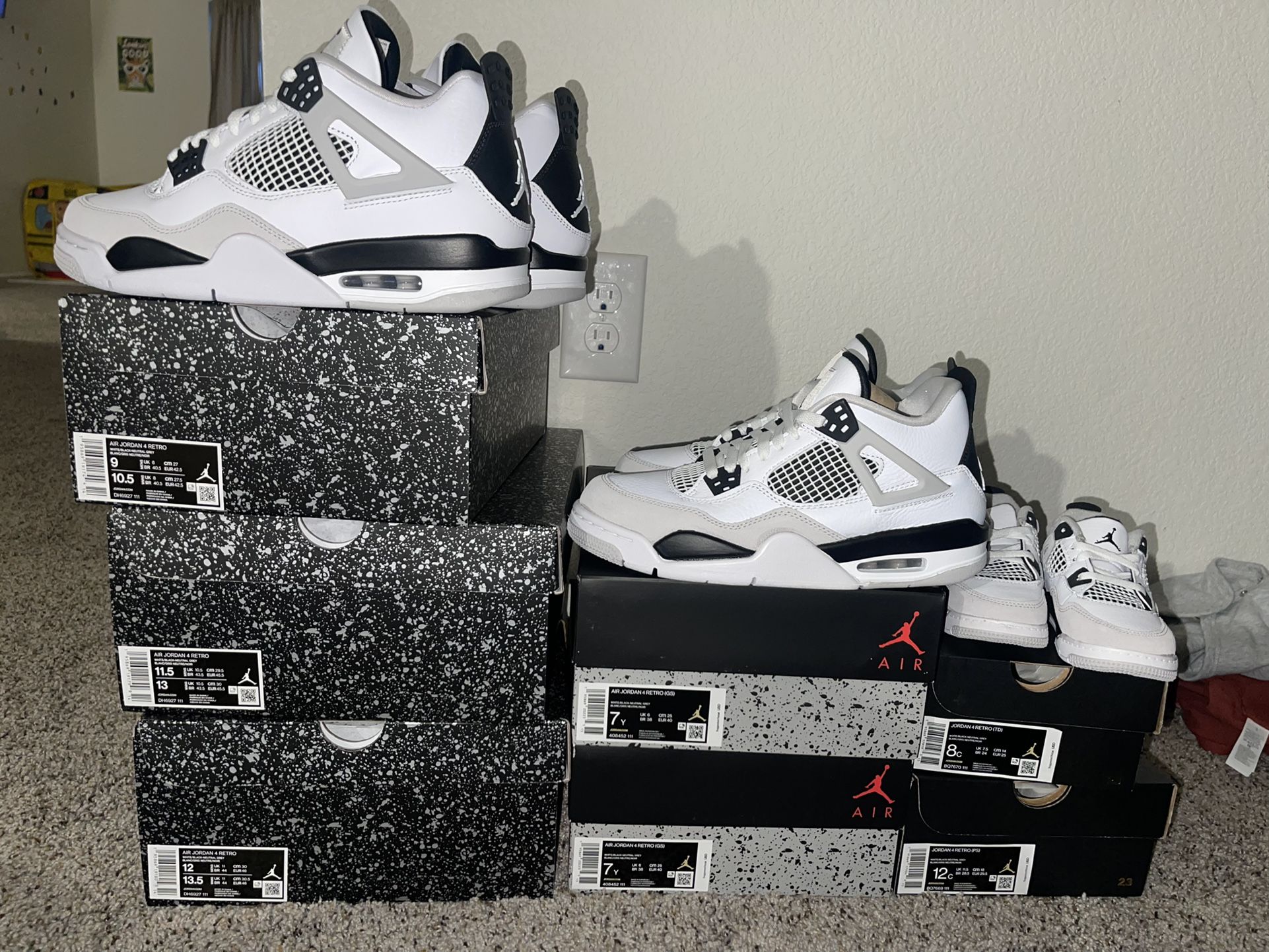 Jordan 4 Military Black Multiple Sizes 9 And Td Not Available NO TRADES