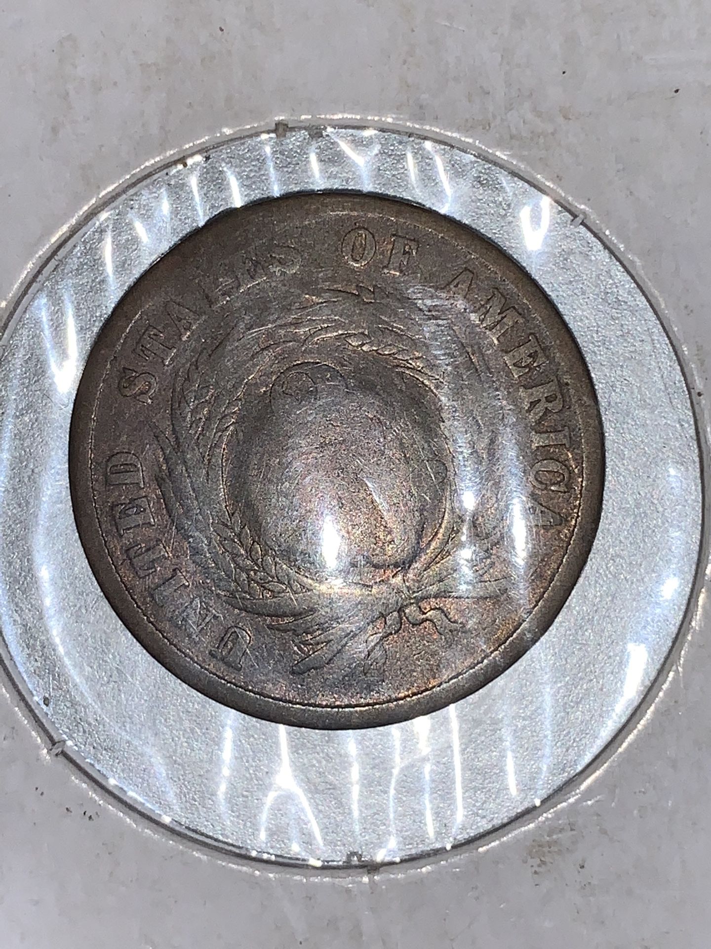 1865 Two Cent Piece Error Coin