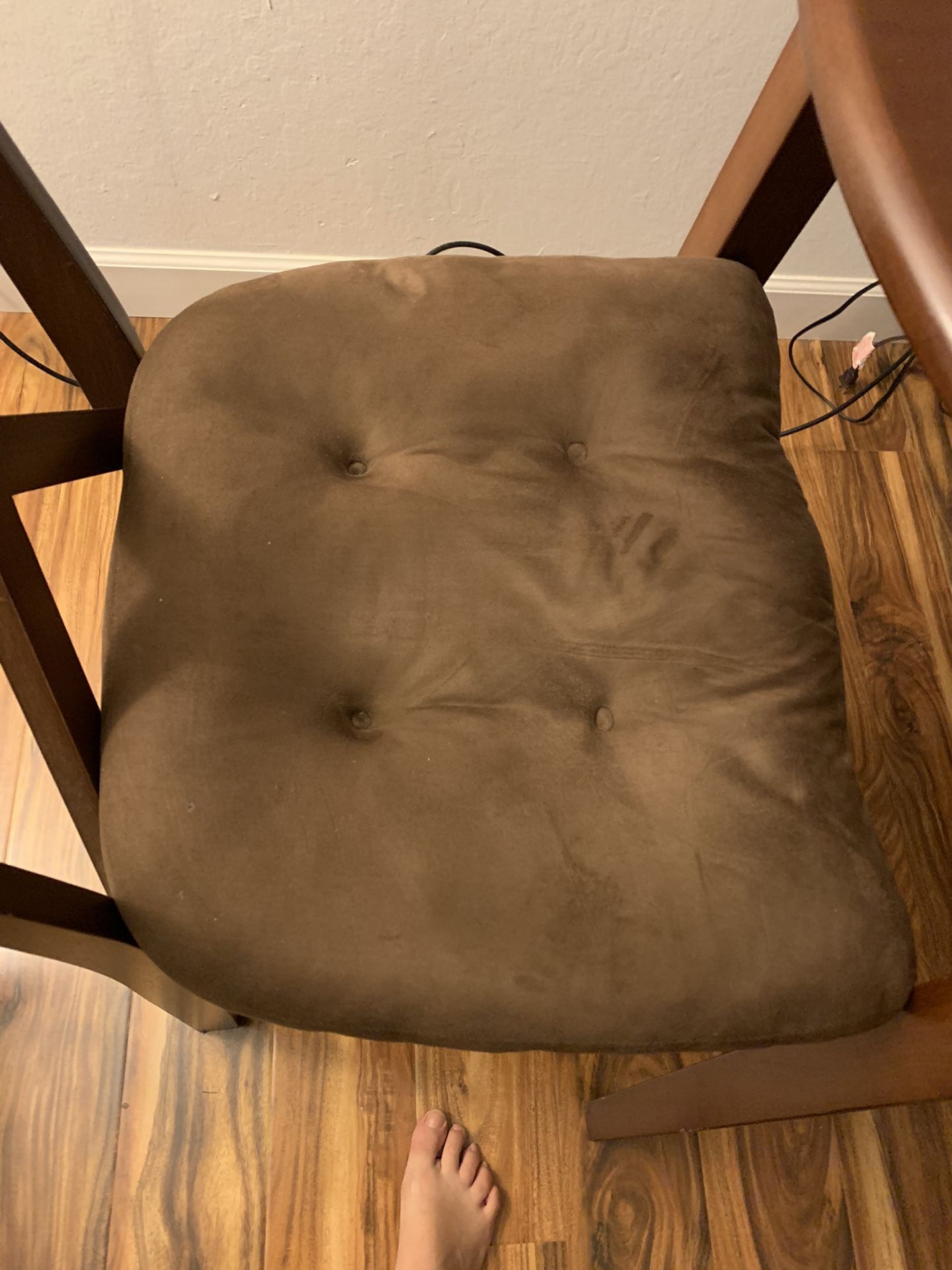 Brown High top Table And 2 Additional Ikea Chairs