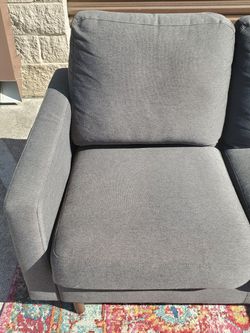 LIKE NEW Grey / Gray Mid-Century Modern Sectional Sofa - ( DELIVERY +$30 ) Thumbnail