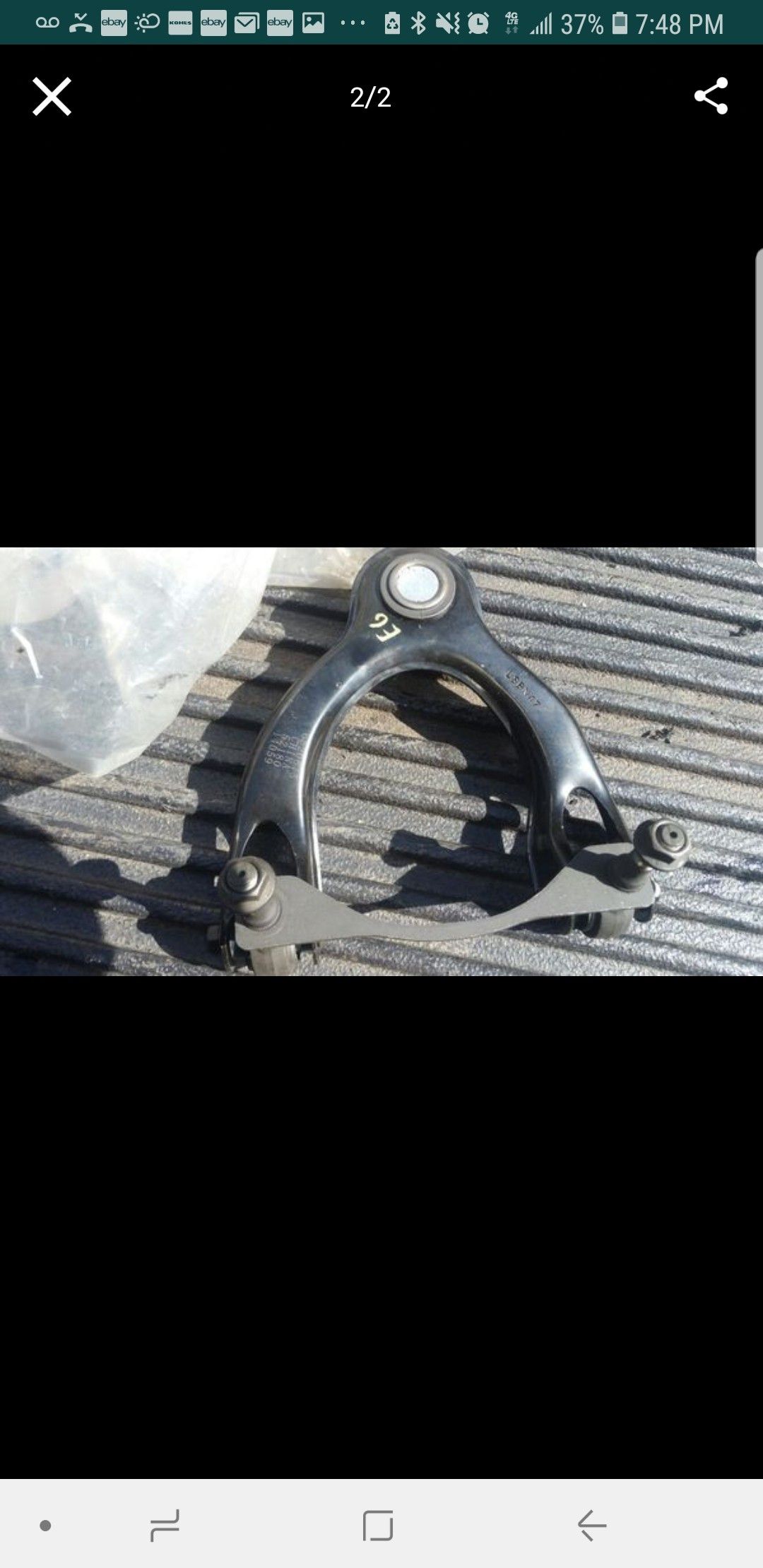 1992 to 1995 honda civic passenger upper control arm