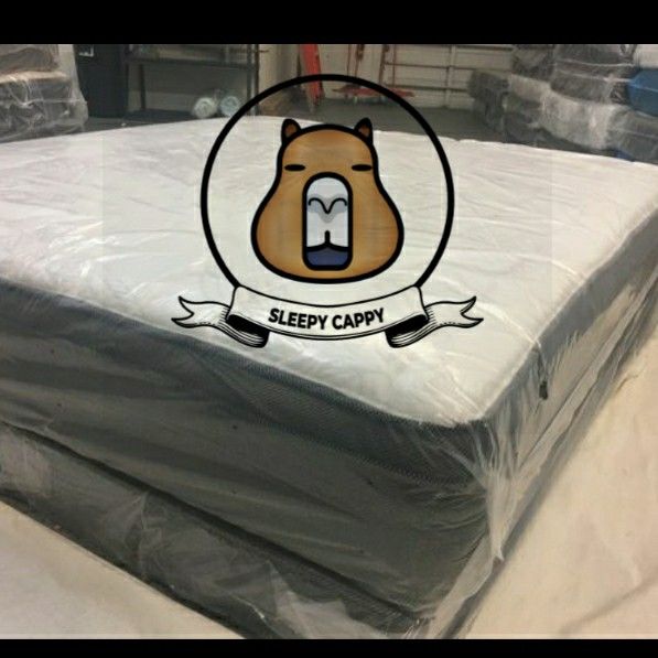QUEEN MATTRESSES PILLOW TOP BED WITH BOX SPRING ALL SIZES NEW KING FULL TWIN Colchones camas.