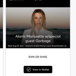 Alanis Morissette Concert Tickets Thumbnail
