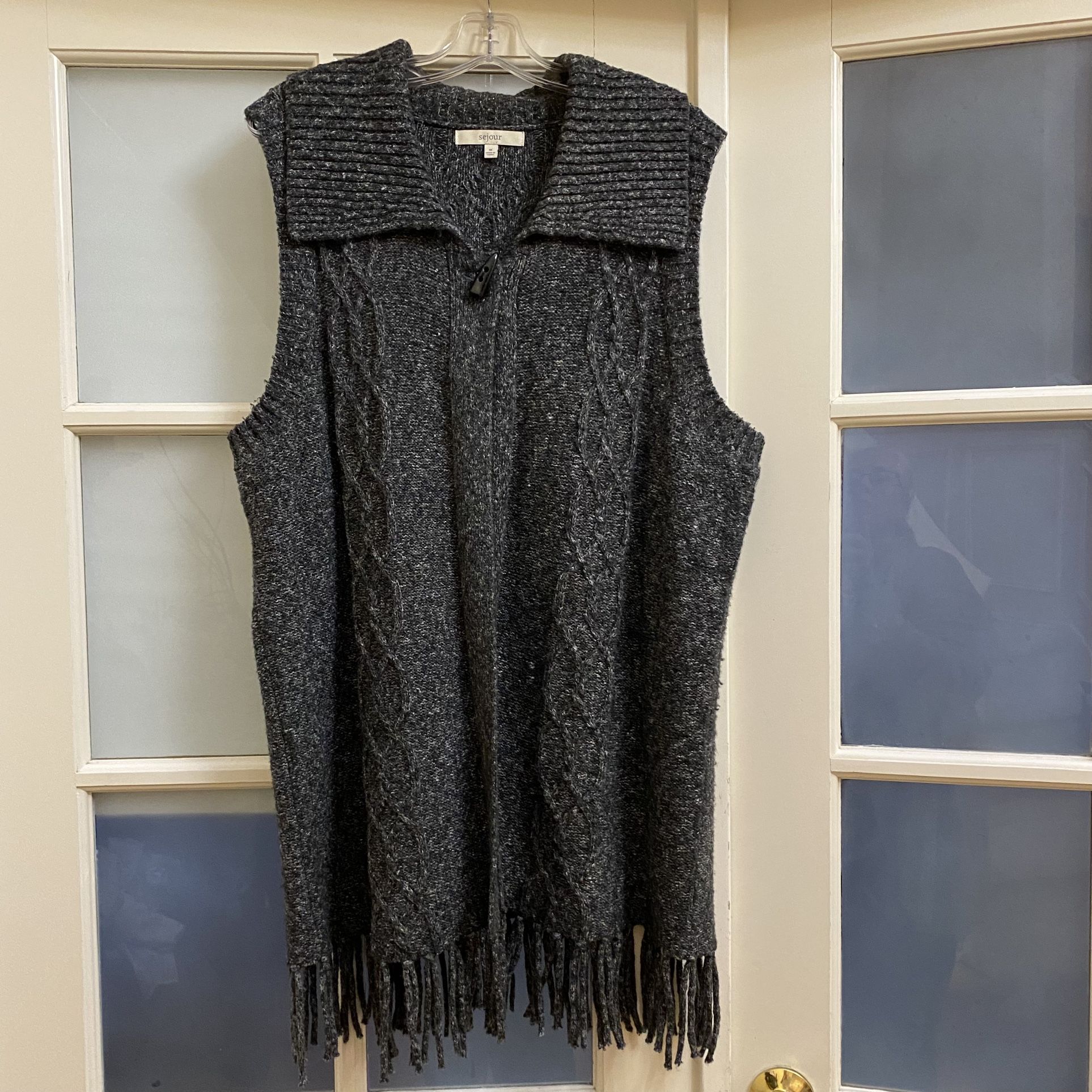 Dark Grey Sejour Sweater Vest Size 1X
