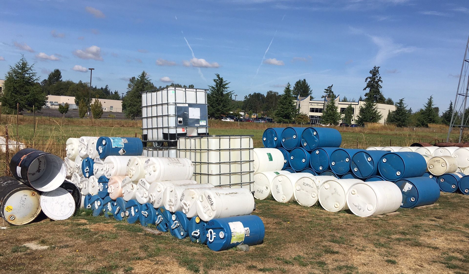 Plastic or metal barrels , burn barrels, IBC totes and IBC tote cages