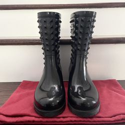 Valentino Garavani Rockstud Rubber Rain Boots Thumbnail