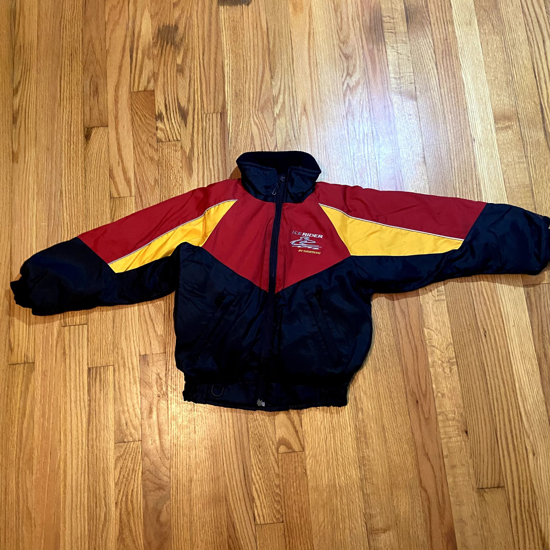 Vintage Ice Rider By Mustang Youth Kids Medium Snowmobile Jacket Coat - Padded