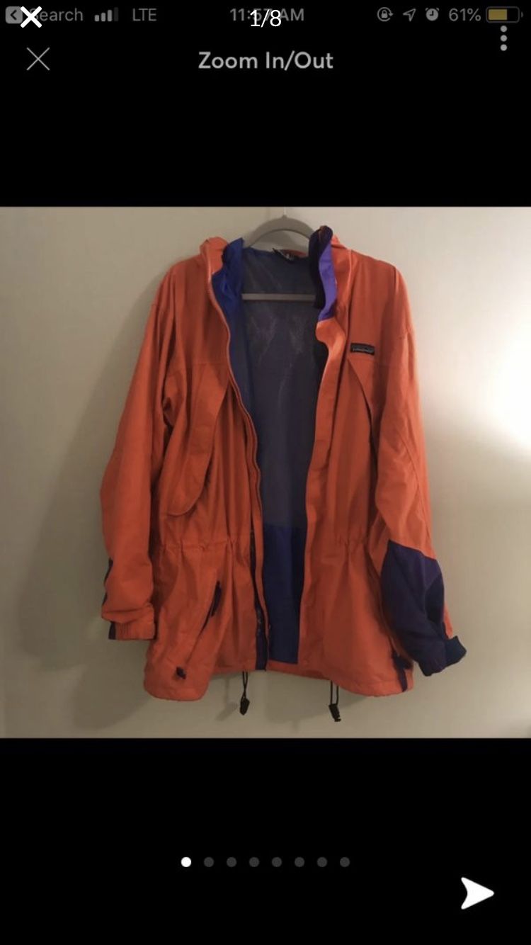 Men’s Bright Orange Patagonia Jacket (Size Medium)
