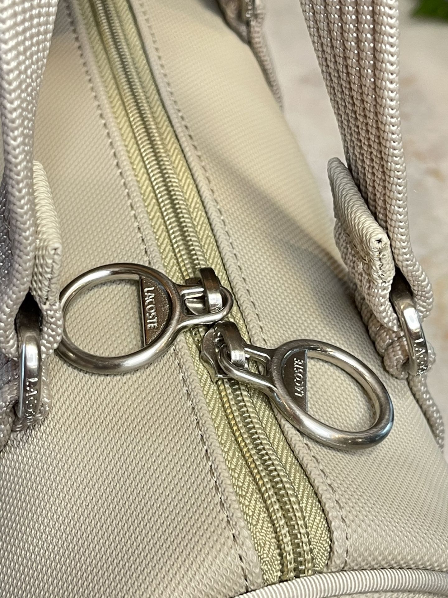 LACOSTE Summer Sand Roll Bag Khaki Bag NWOT