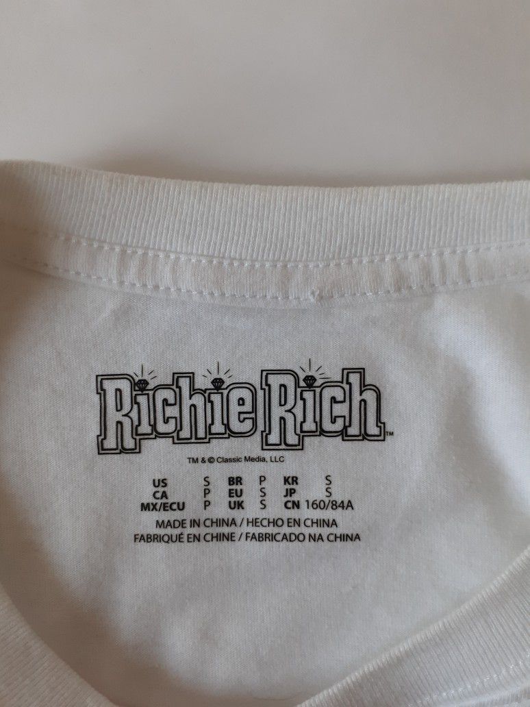 Richie Rich boys white short sleeve graphic t-shirt size S