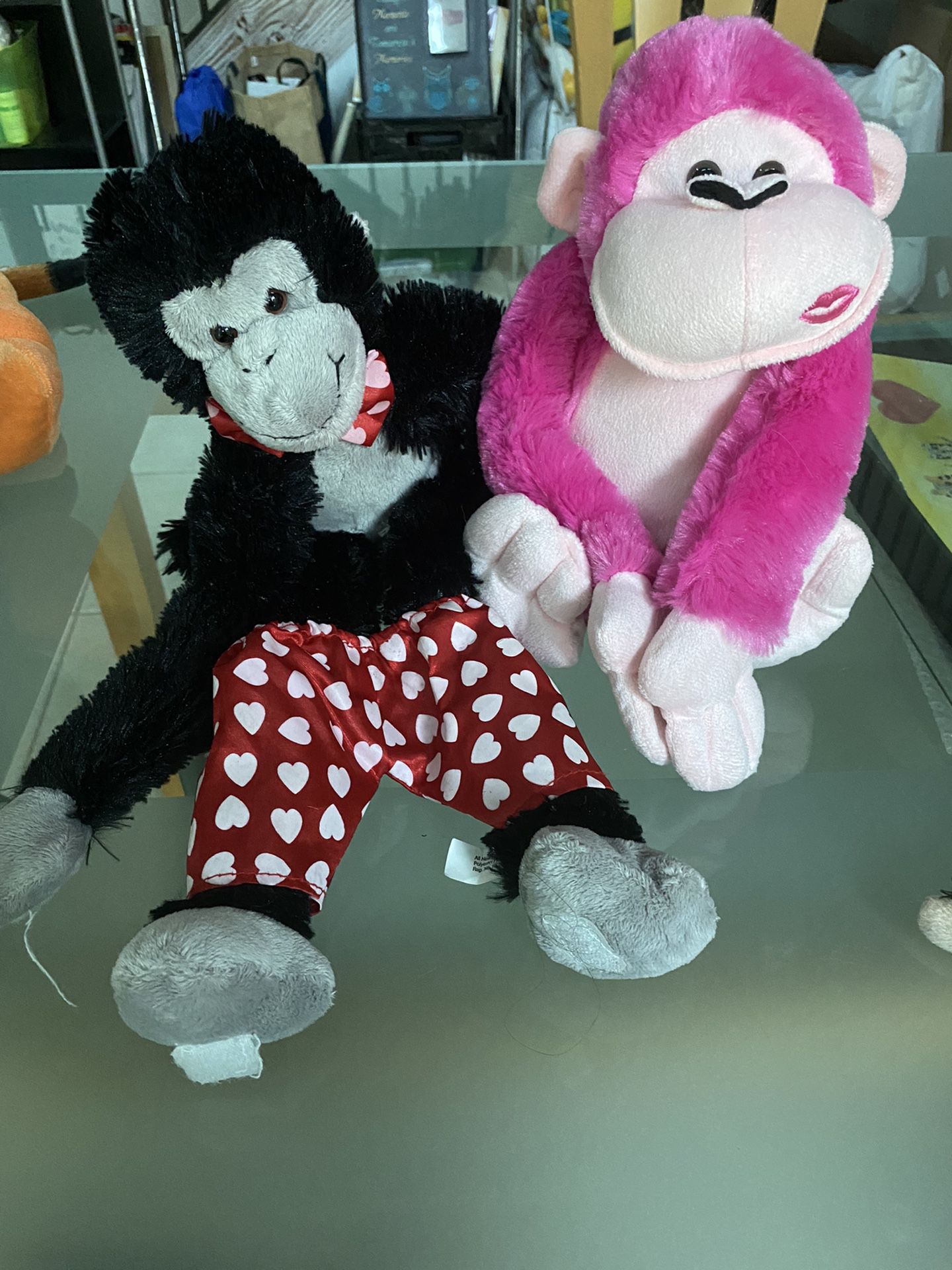 Valentine’s Day -stuffed Animal Monkeys 