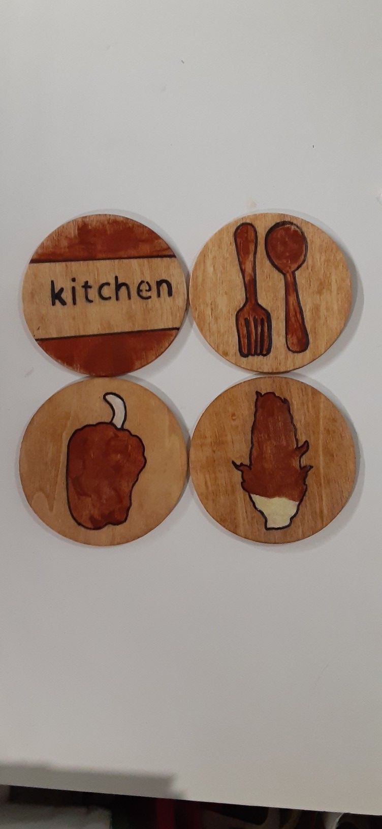 Wood coasters boho Farmhouse kitchen decor fall