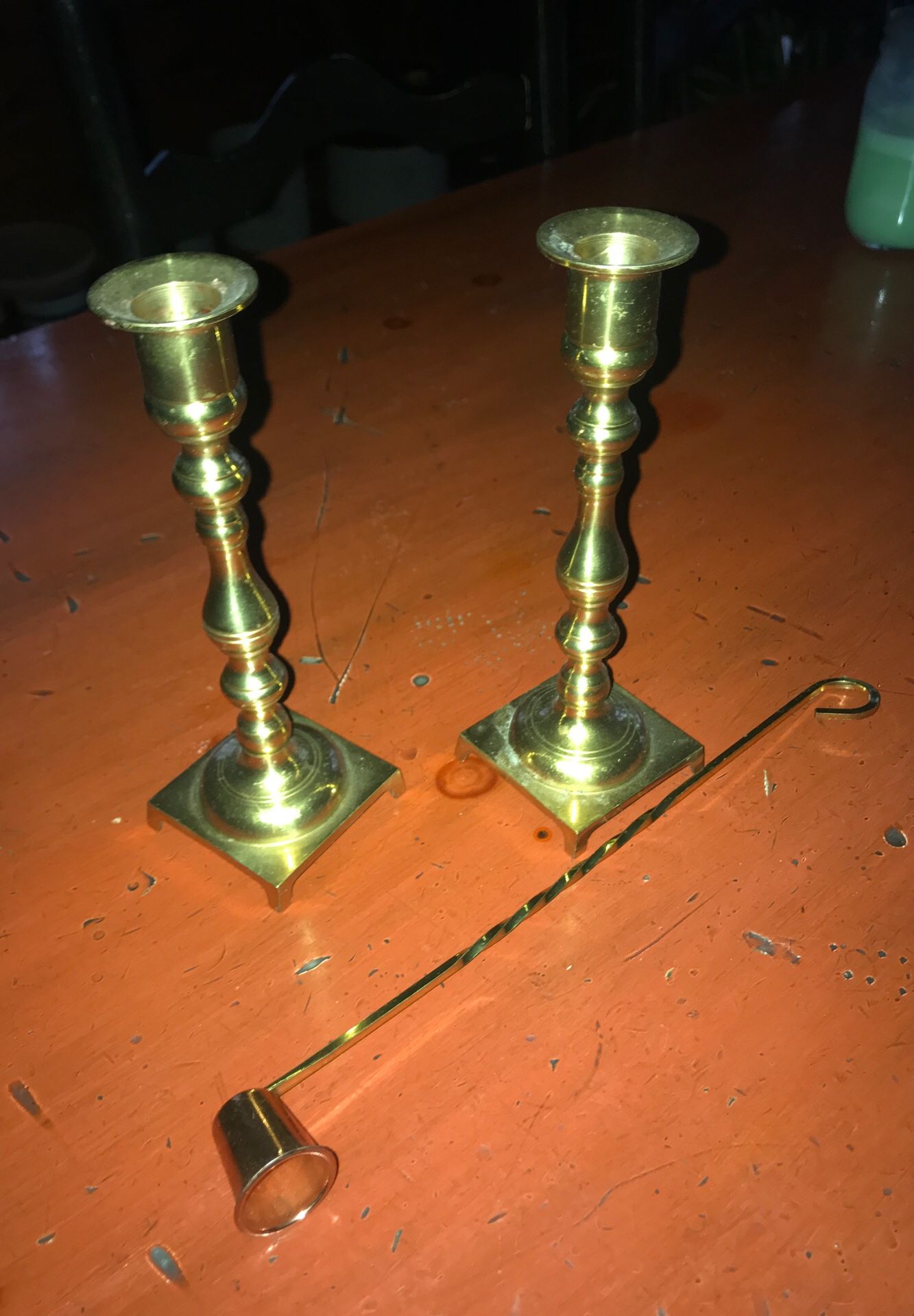 Brass candle holders