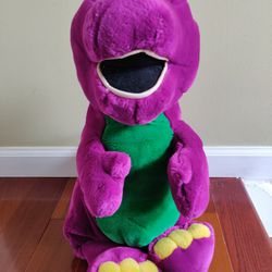 20" Barney Plush Toy 90s y2k PBS Show Purple Dinosaur Doll Kids Childrens Rare Vintage Thumbnail