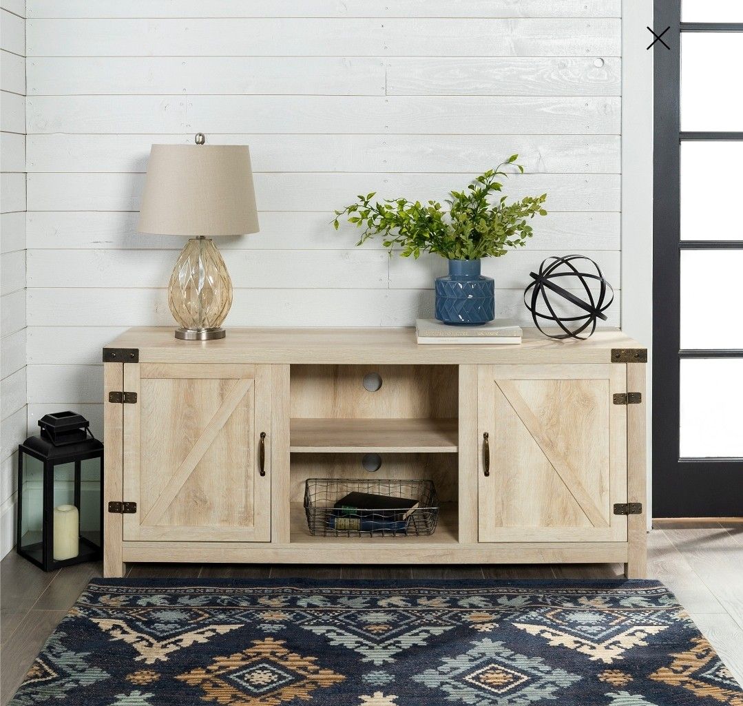 Modern, Rustic Barn Door TV Stand for TV ( 64") - Multiple Finishes