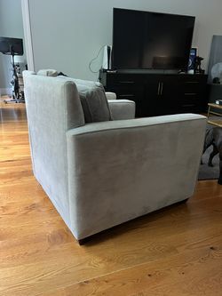 Grey Crate And Barrel Sofa Chairs  Thumbnail