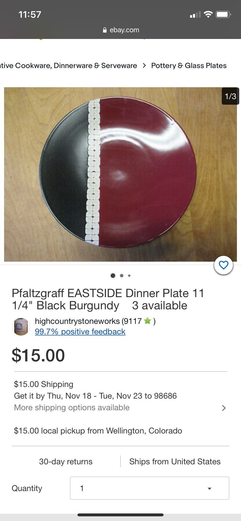 Pfaltzgraff Eastside (discontinued pattern)