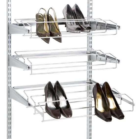 Platinum Elfa High Heel Gliding Shoe Rack