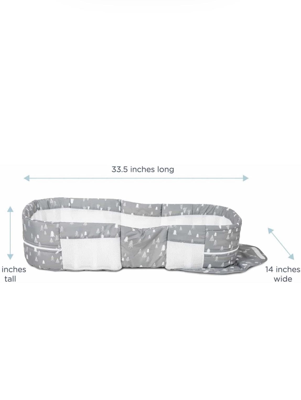 Baby Delight Snuggle Nest Portable Infant Lounger . Sleepy Trees Design . + Free Carrier