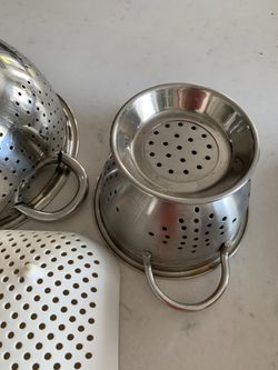 3 Bundle Assorted Strainers Stainless Steel Thumbnail