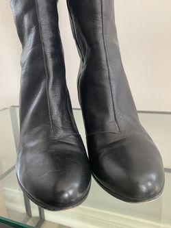 Moschino Cheap &  Chic Tall Boots-black-size 6.5 Italy Thumbnail