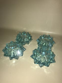 Blue Glass Candle Holder Thumbnail