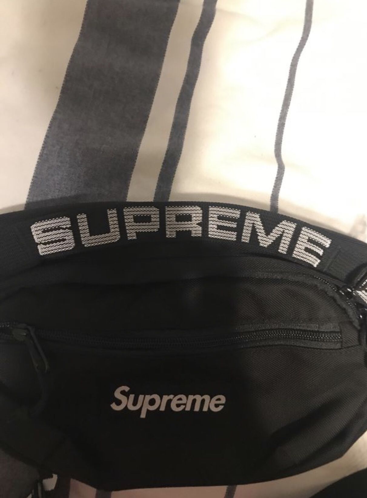 Supreme black fanny pack
