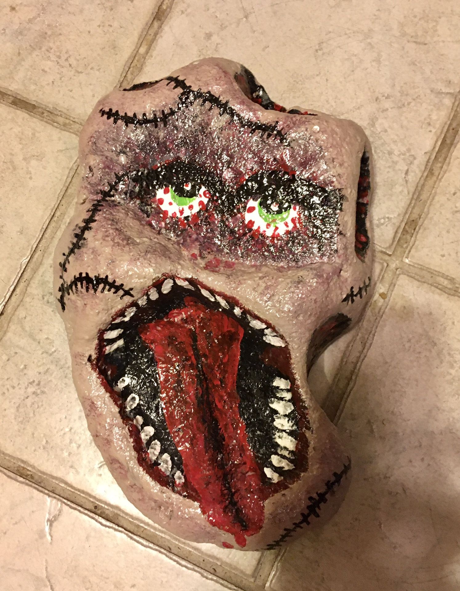 Glow in Dark Zombie Rock Decoration