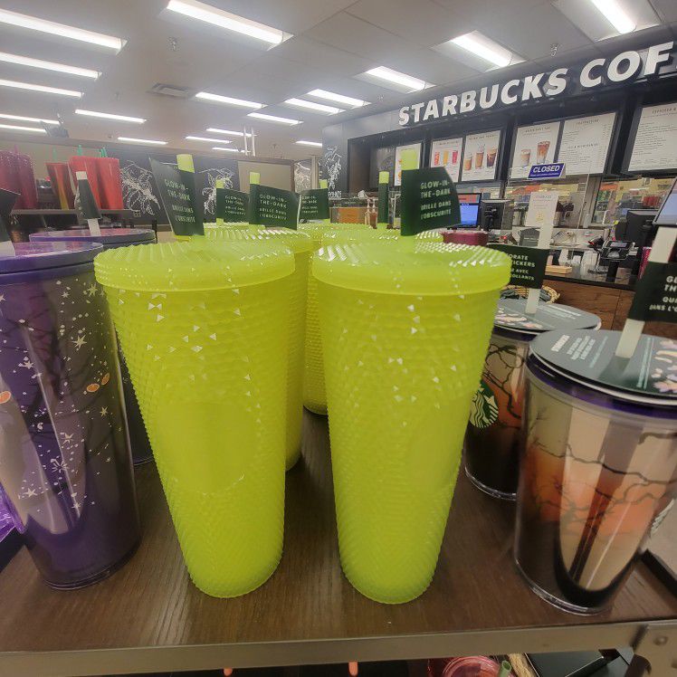 Green Lemon Grass Glow In The Dark Studded Starbucks Venti Cold Cup