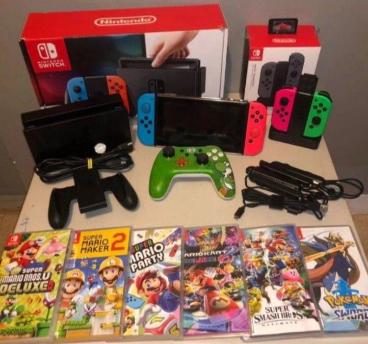 Nintendo Switch + Games + Accessories 