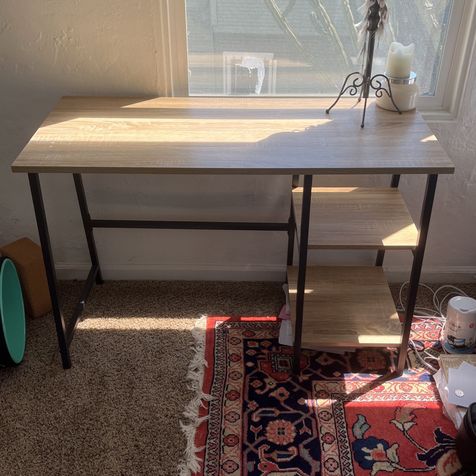 Wood And Metal Desk