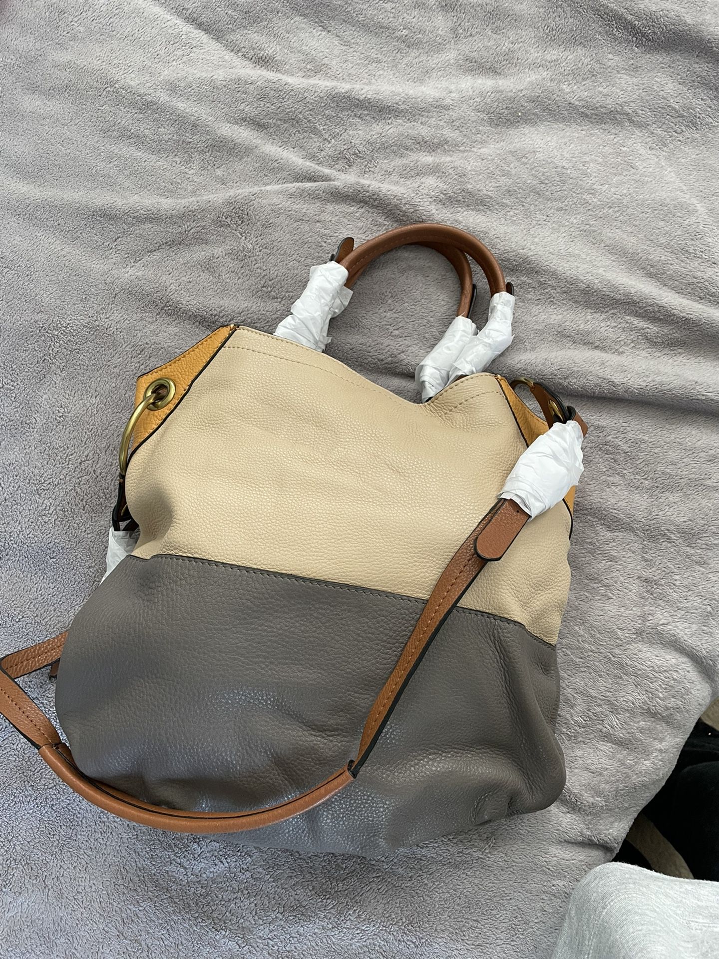 Almost New! Hard to Find! ORYANY Sydney Hobo Pebble Leather Color Block Bag w/ dust bag