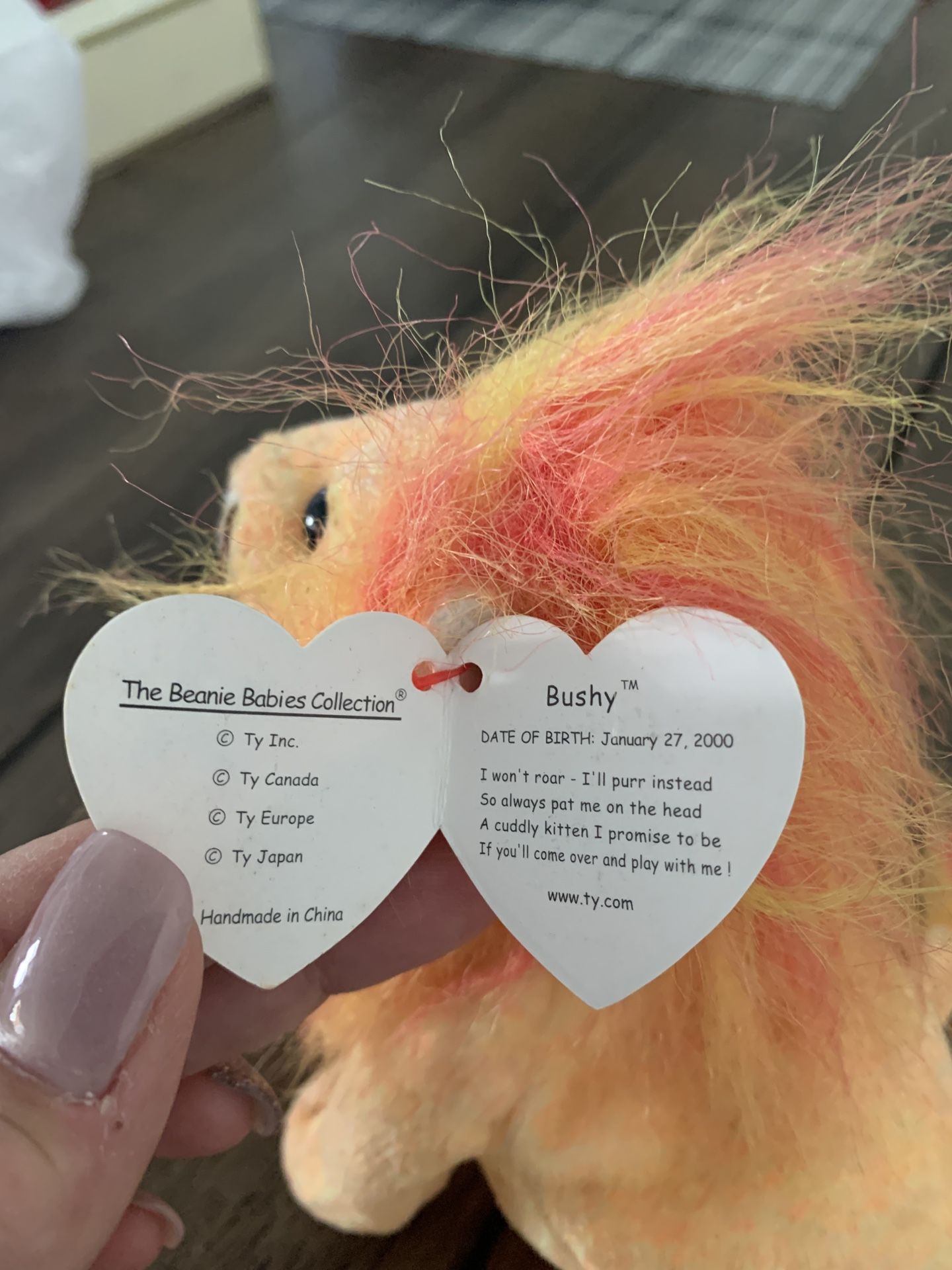 Ty Beanie Baby Bushy The Lion