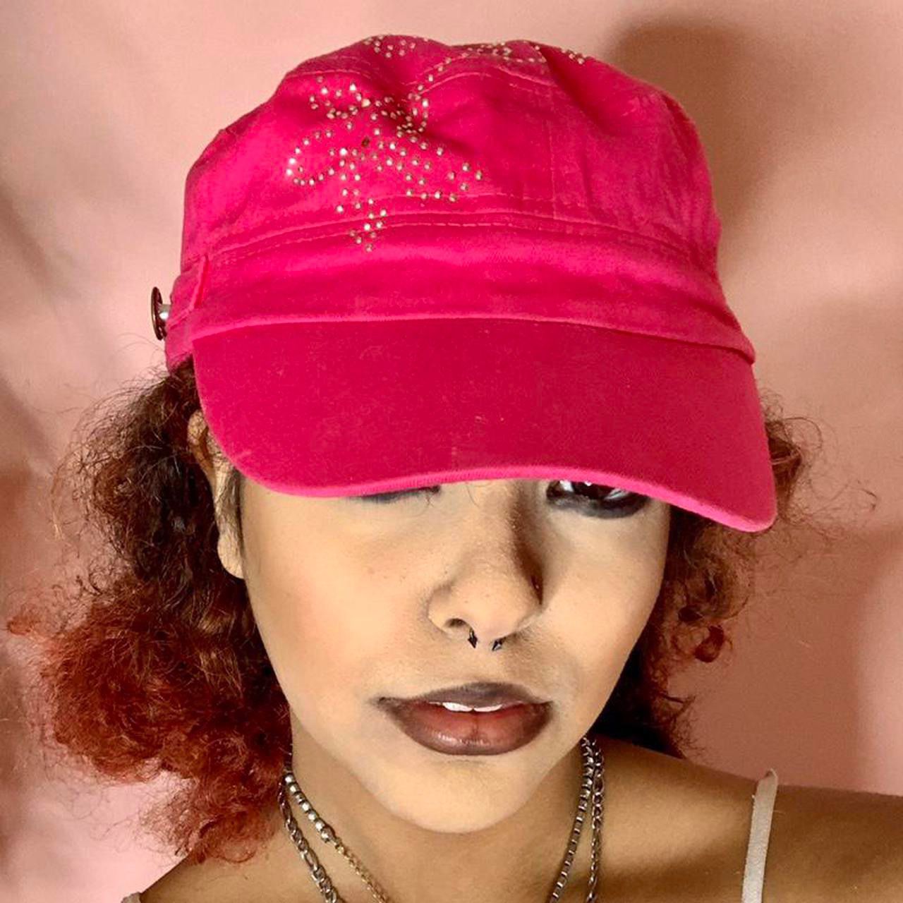 Pink Bedazzled Newsboy Hat