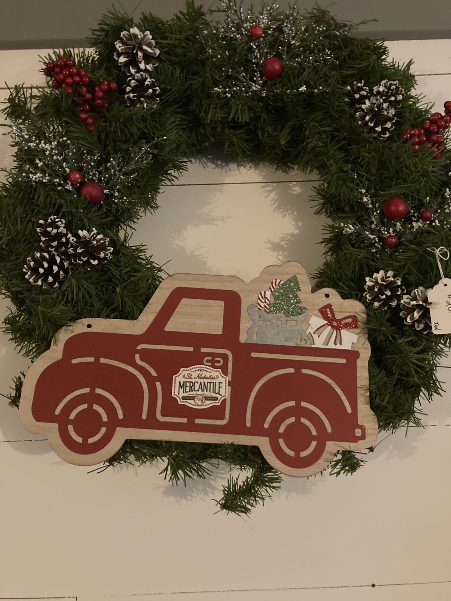 Cute red truck wreath