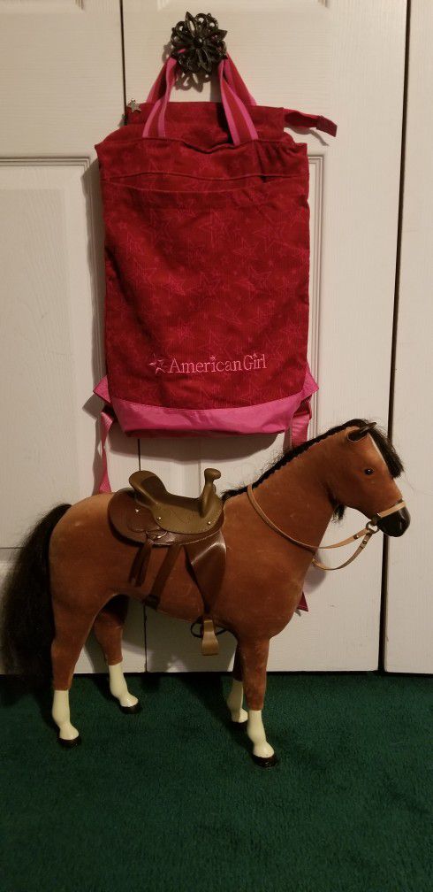 American Girl Doll Horse And Travel Backpack 