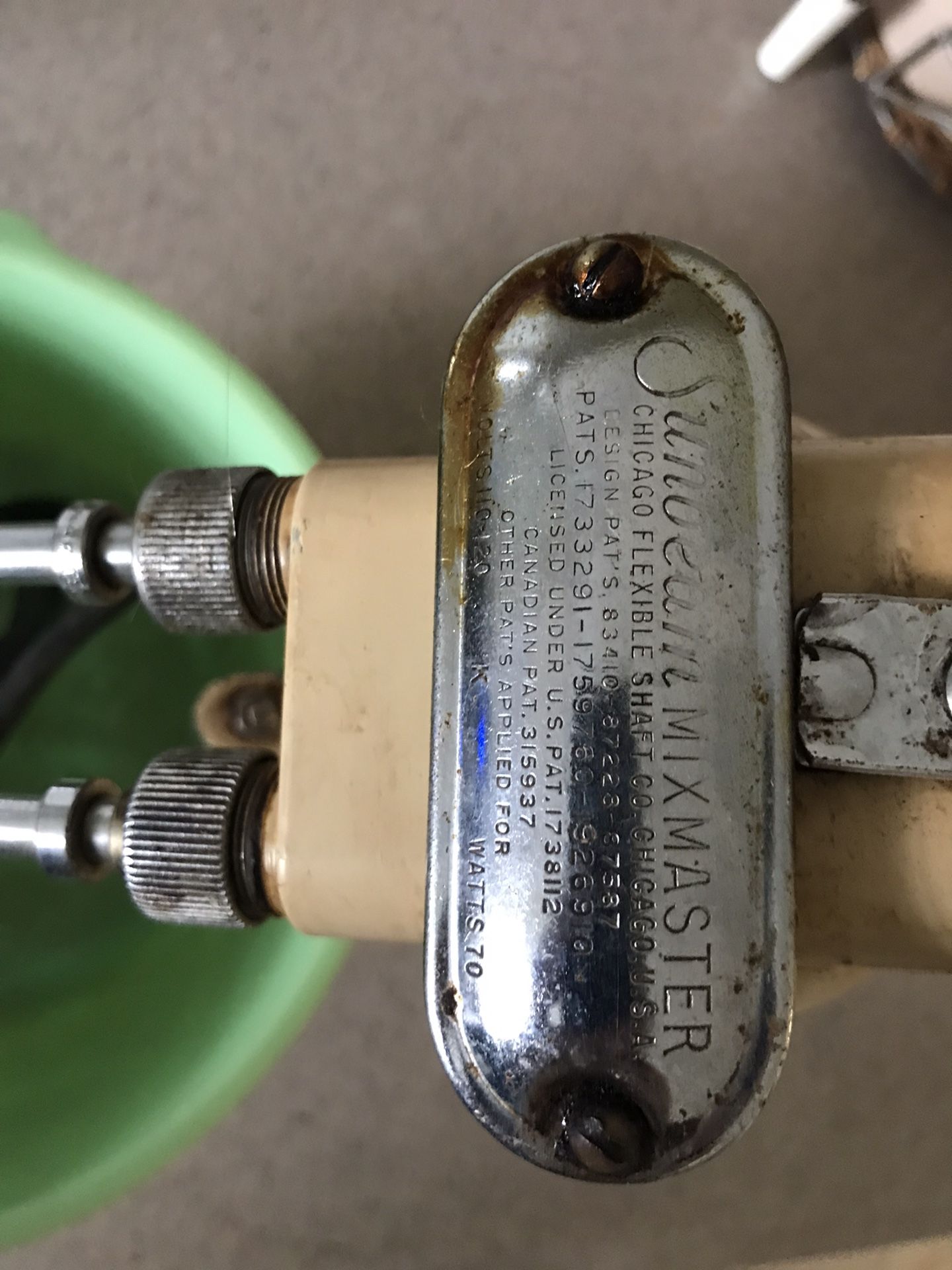 Sunbeam MixMaster Jadeite Antique Power Mixer