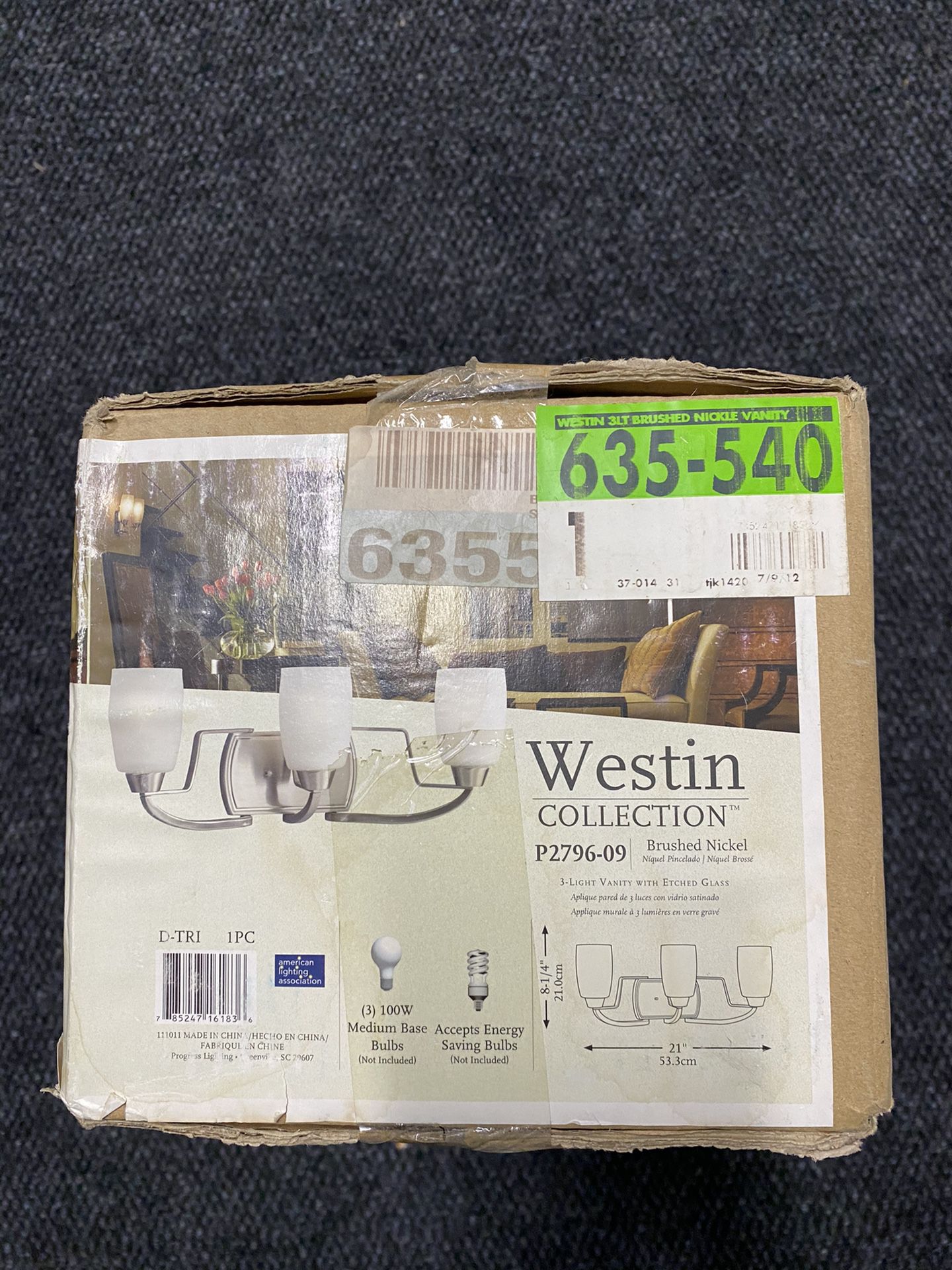 Light Fixture Westin Collection (brushed nickel) BRAND NEW