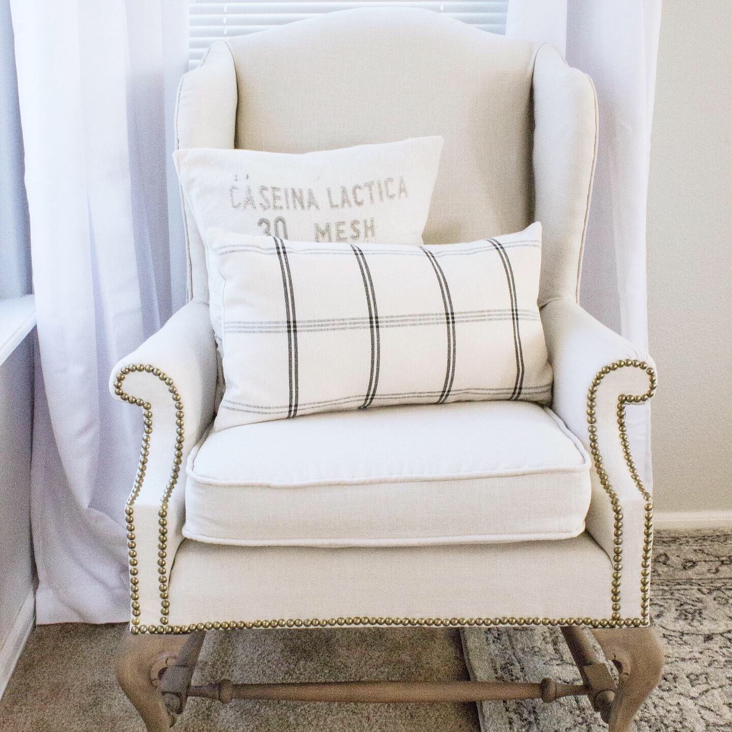 Pair of Restoration Hardware deconstructed wingback chairs